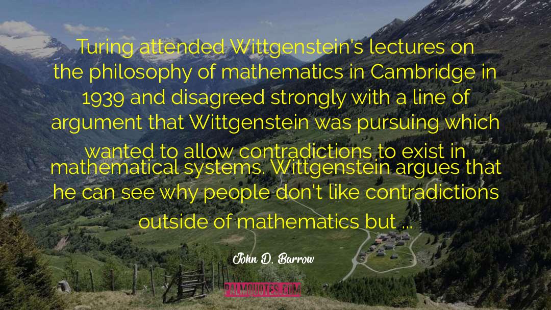 Wittgenstein quotes by John D. Barrow