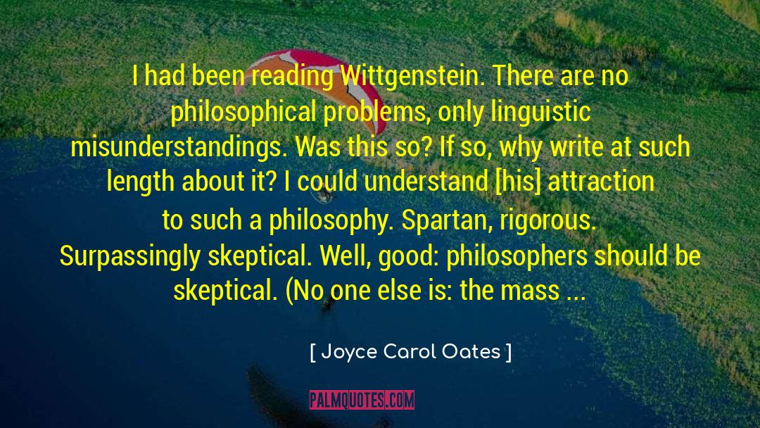 Wittgenstein quotes by Joyce Carol Oates