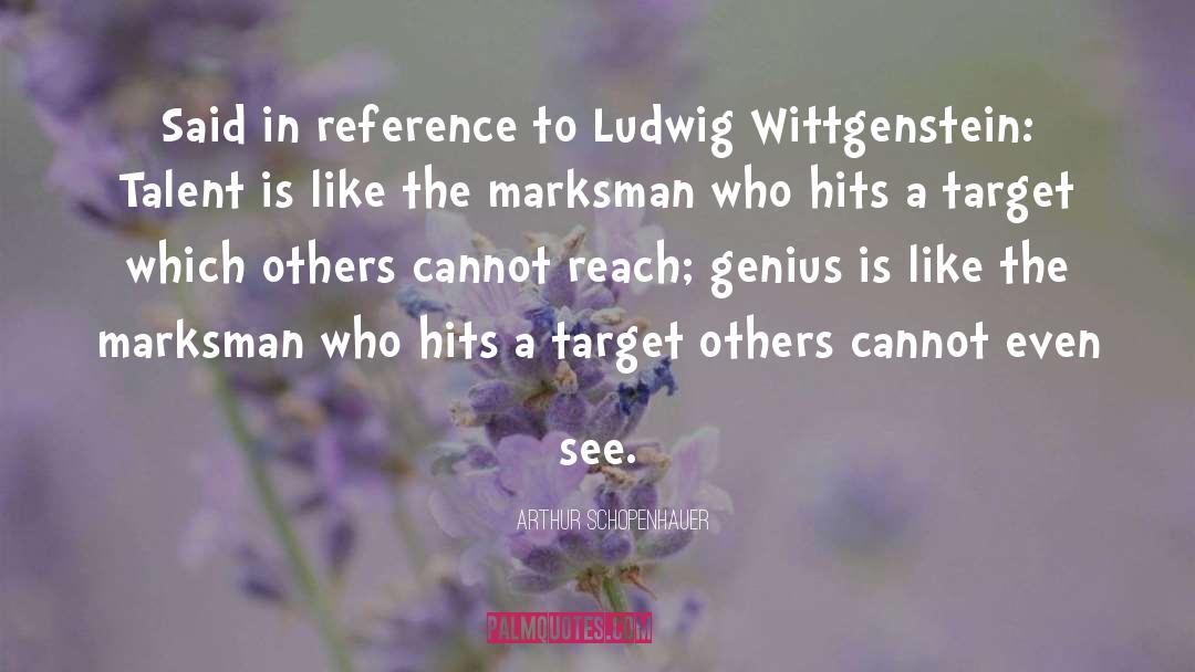 Wittgenstein quotes by Arthur Schopenhauer