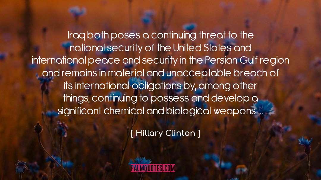 Wmd quotes by Hillary Clinton