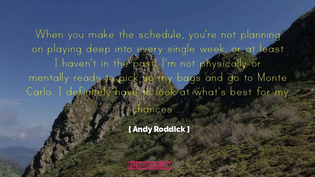 Wnet Schedule quotes by Andy Roddick