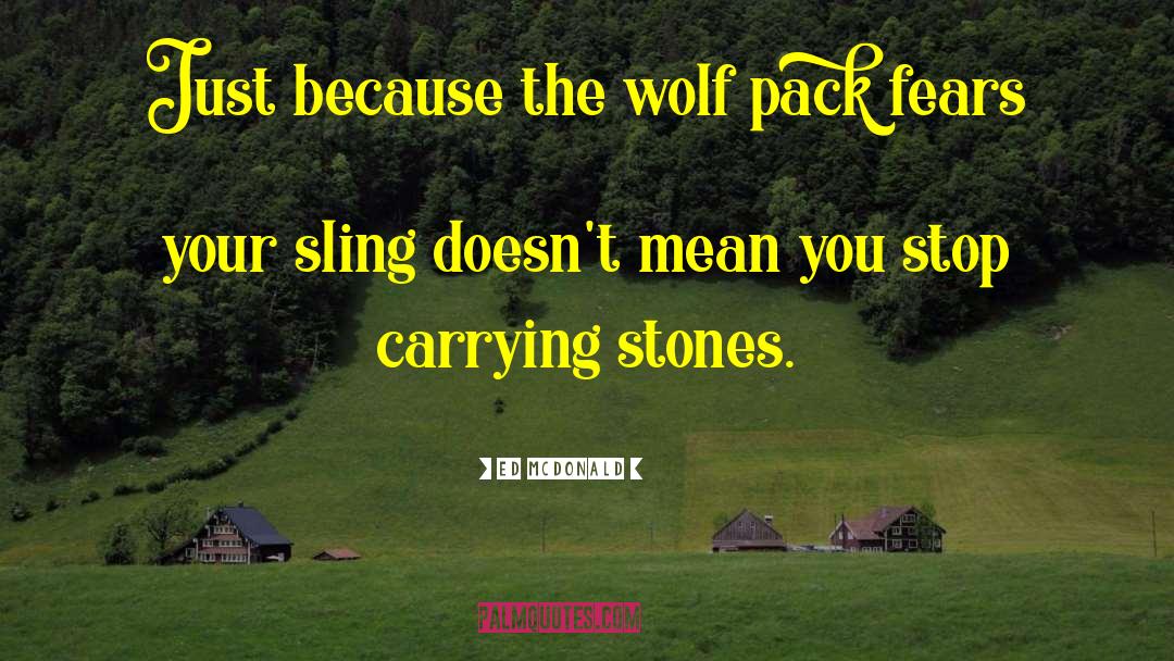 Wolf Pack quotes by Ed McDonald