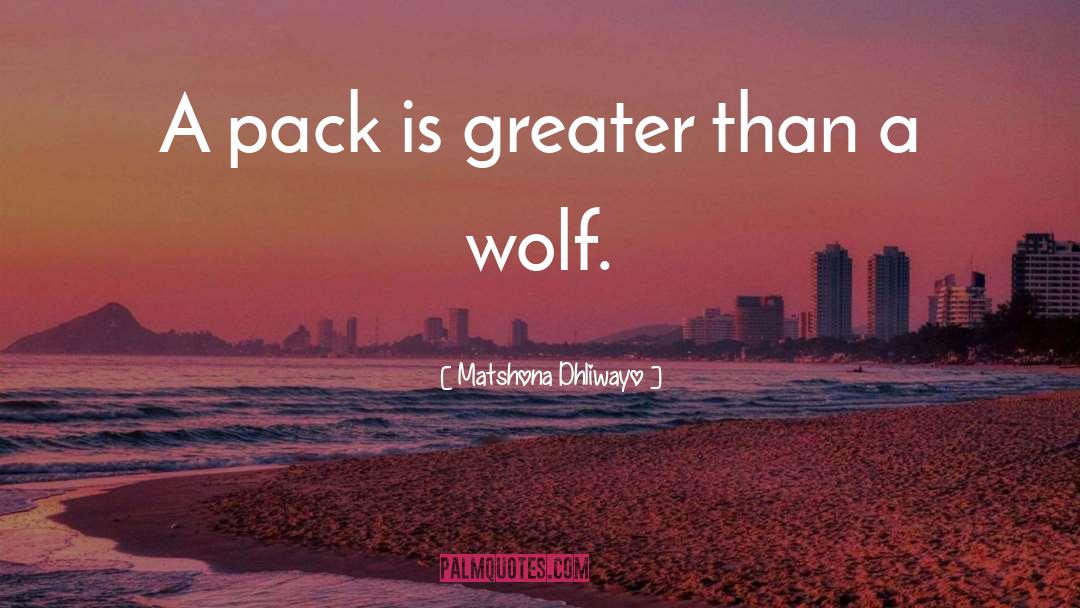 Wolf quotes by Matshona Dhliwayo