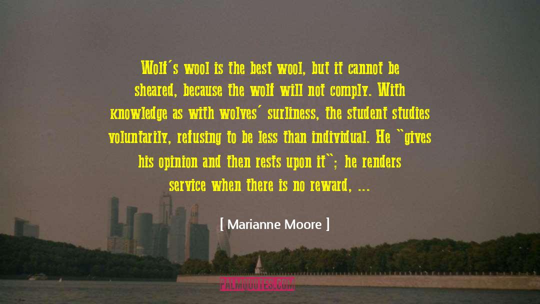 Wolfs quotes by Marianne Moore