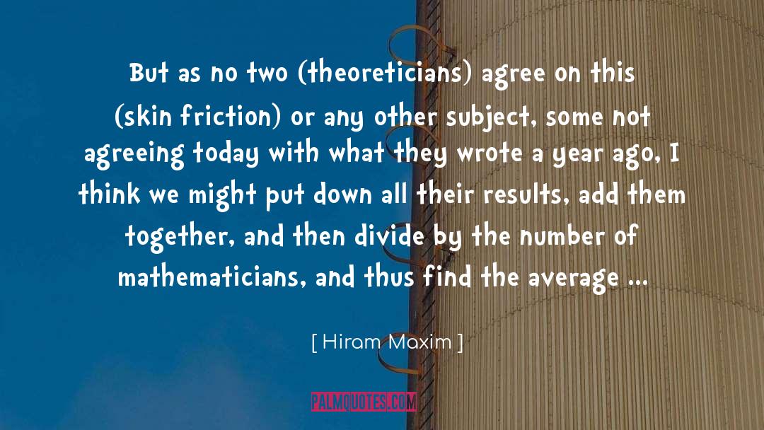 Wolowitz Coefficient quotes by Hiram Maxim