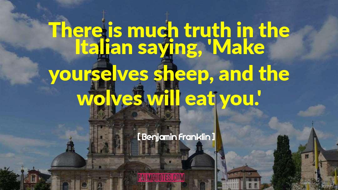 Wolves In Sheep 27s Clothing quotes by Benjamin Franklin