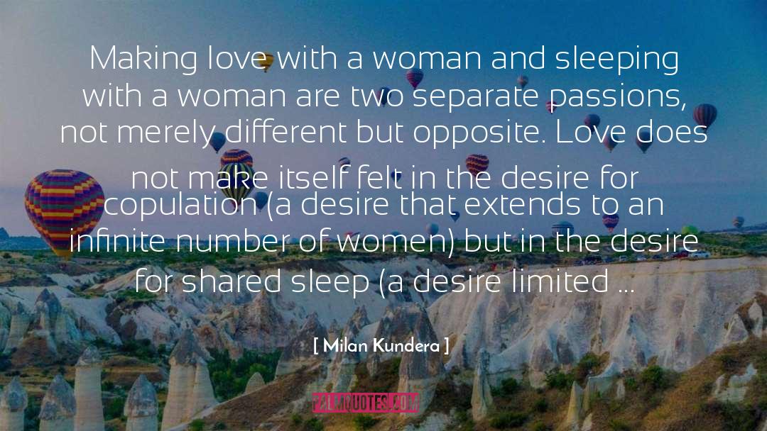 Woman Love quotes by Milan Kundera