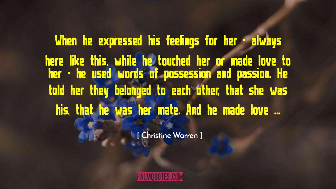 Woman Love quotes by Christine Warren