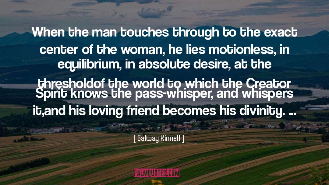 Woman Strength quotes by Galway Kinnell