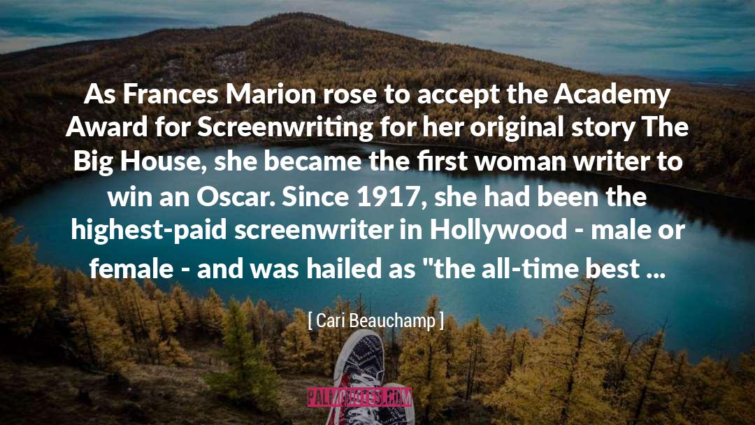 Woman Writer quotes by Cari Beauchamp