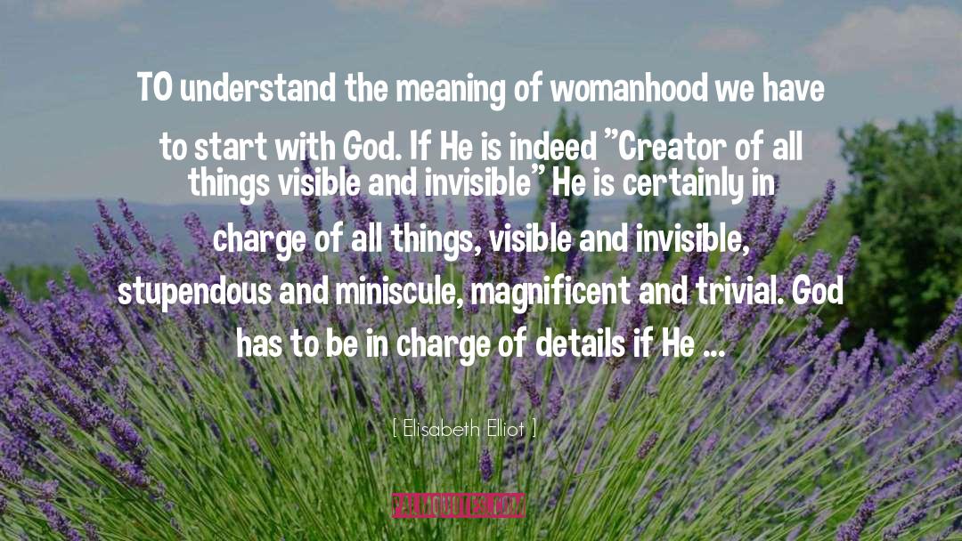 Womanhood quotes by Elisabeth Elliot
