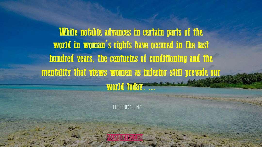 Womans Rights quotes by Frederick Lenz