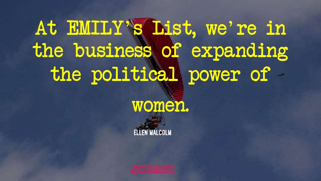 Women Power quotes by Ellen Malcolm
