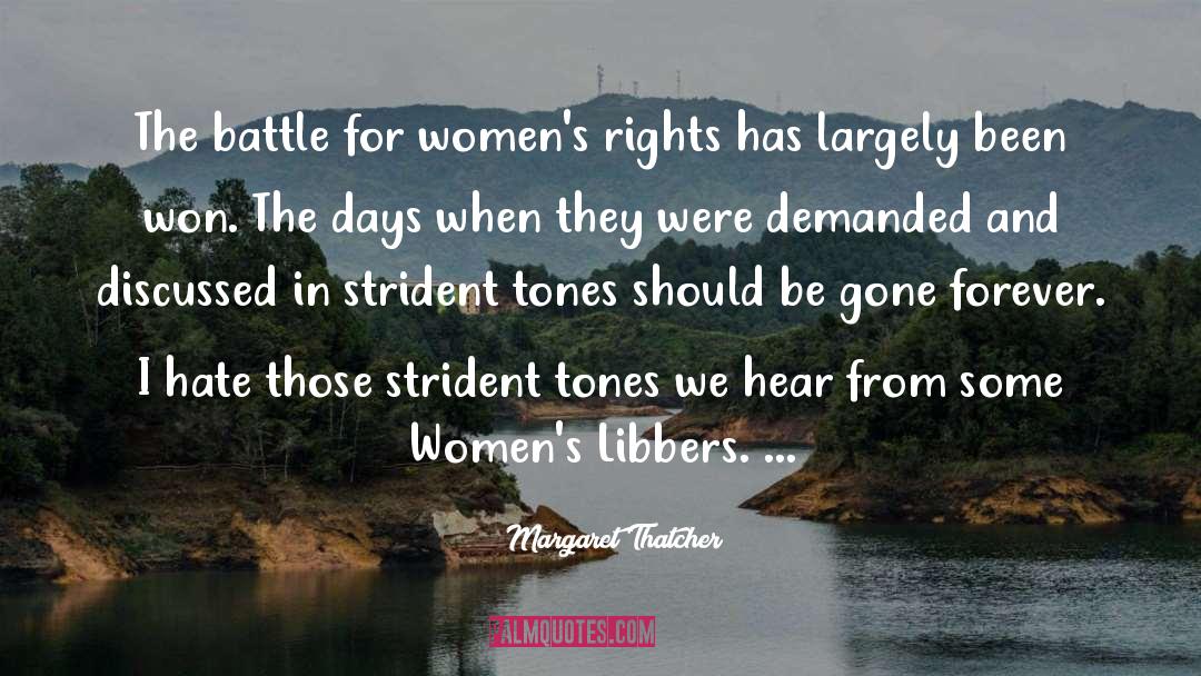 Womens Lib quotes by Margaret Thatcher