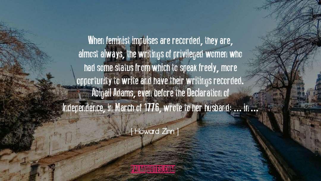 Womens Rights Abigail Adams quotes by Howard Zinn