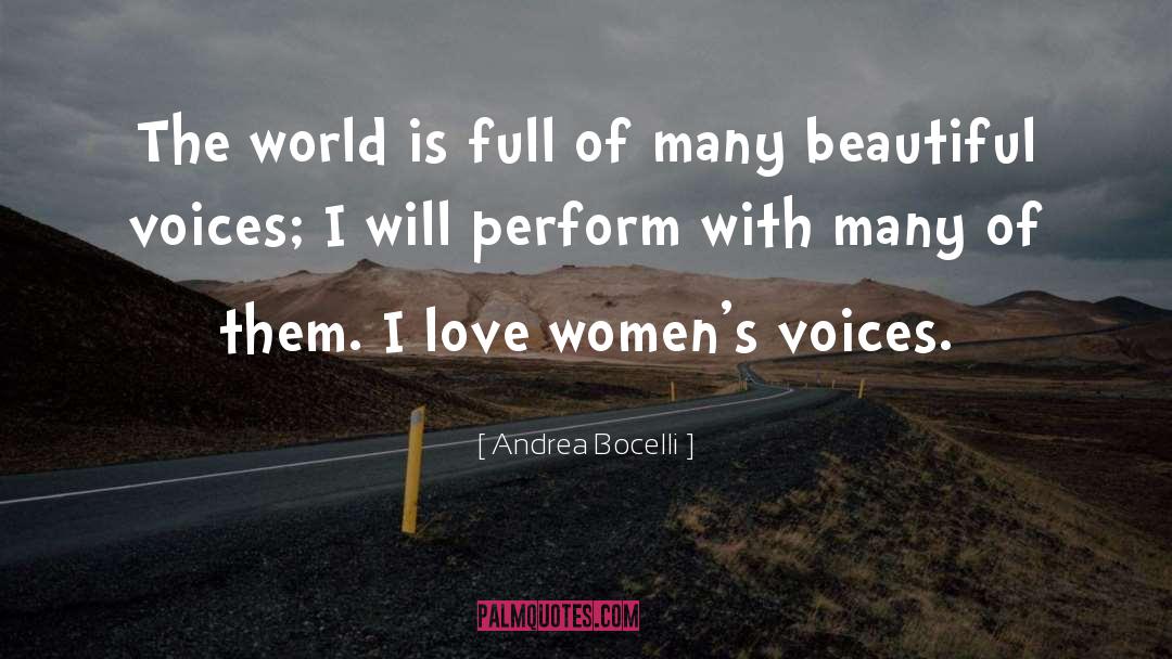 Womens Voices quotes by Andrea Bocelli