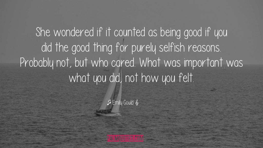 Wondered quotes by Emily Gould