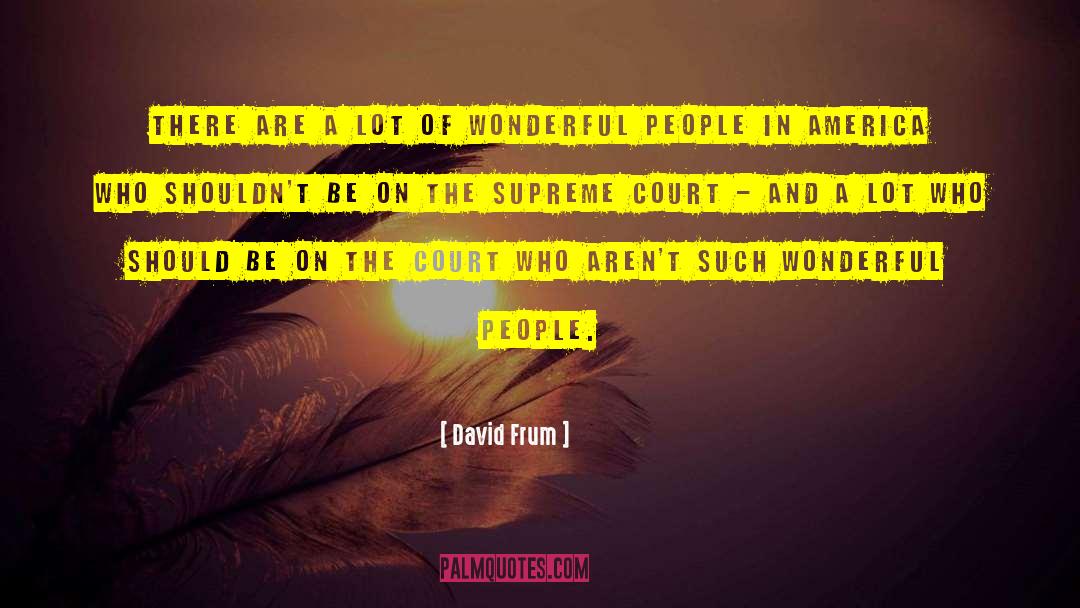 Wonderful People quotes by David Frum