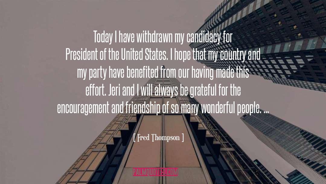 Wonderful People quotes by Fred Thompson