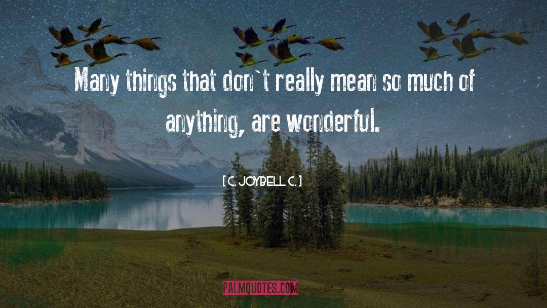 Wonderment quotes by C. JoyBell C.