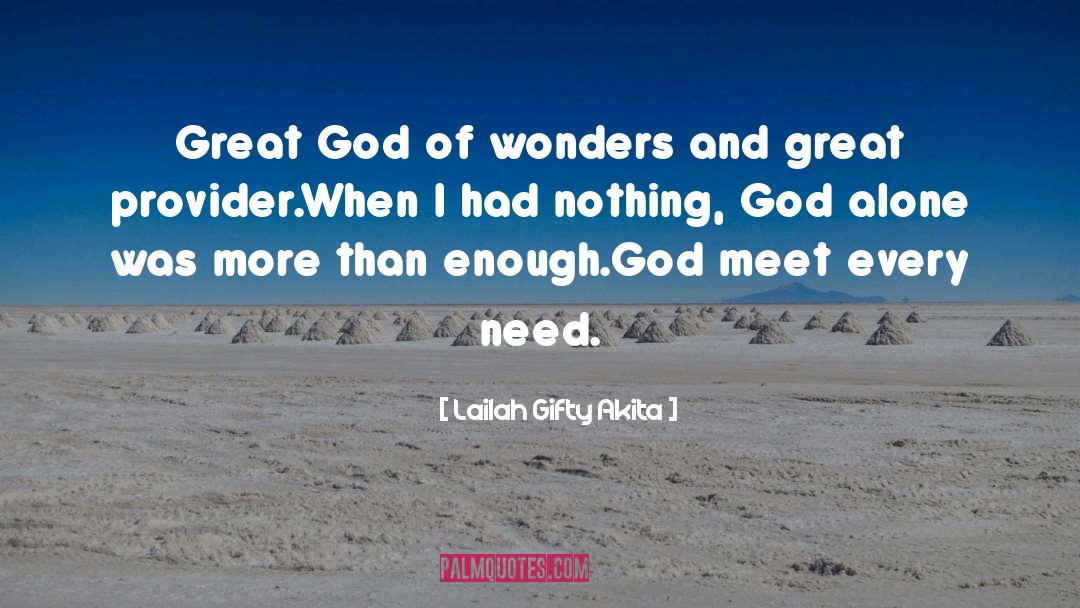 Wonders Of God quotes by Lailah Gifty Akita