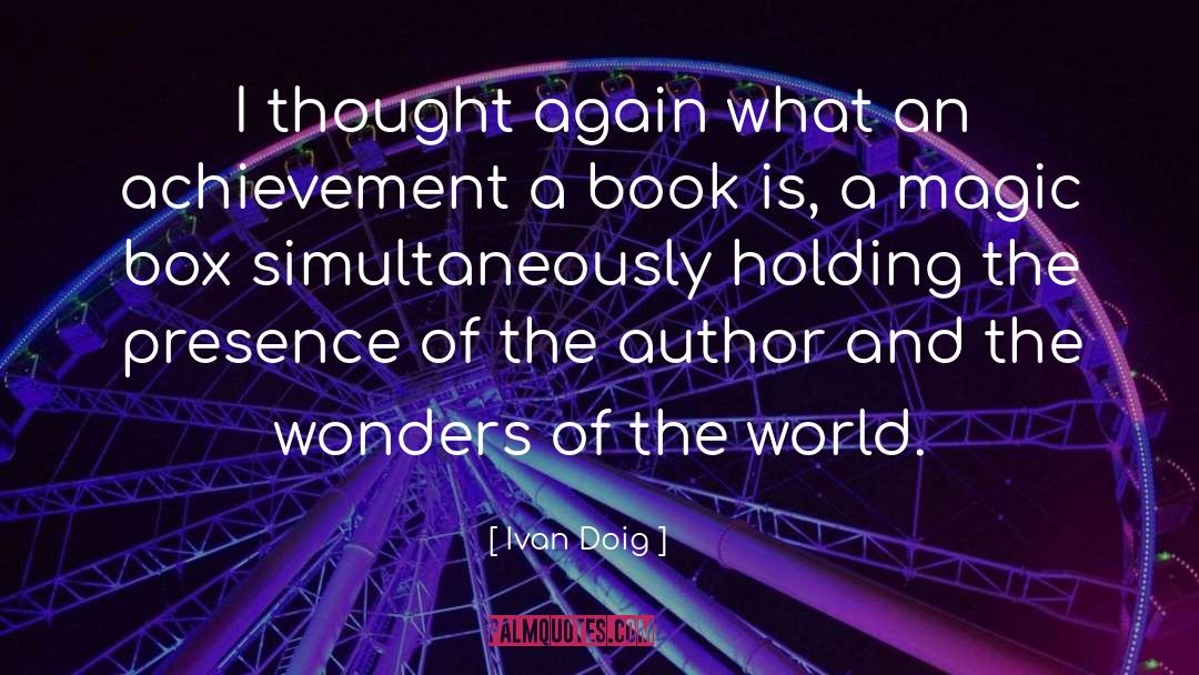 Wonders quotes by Ivan Doig
