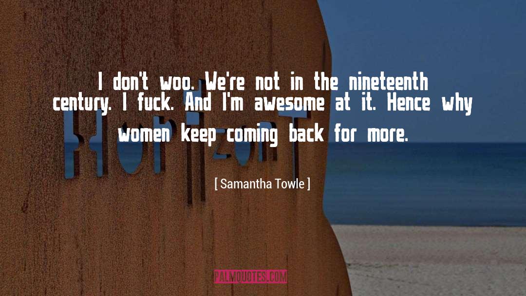 Woo quotes by Samantha Towle