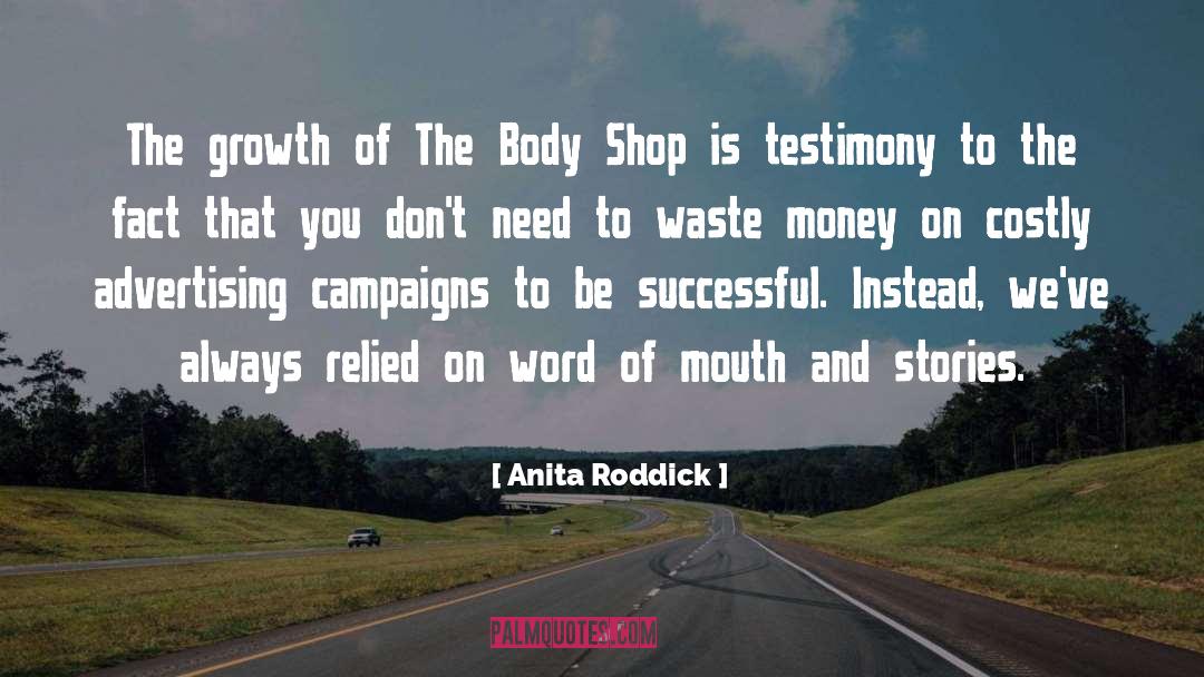 Word Of Mouth quotes by Anita Roddick