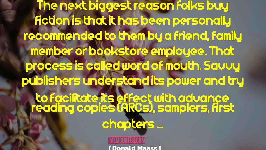 Word Of Mouth quotes by Donald Maass