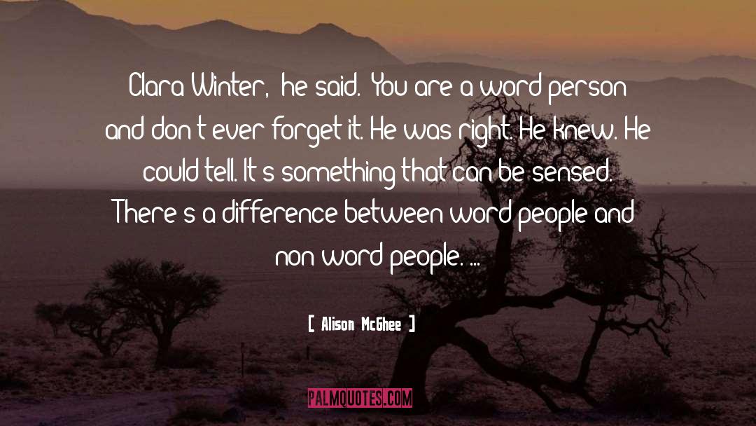 Word People quotes by Alison McGhee