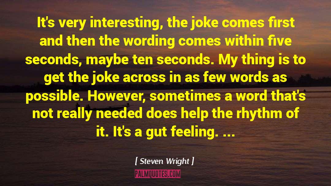 Wording quotes by Steven Wright