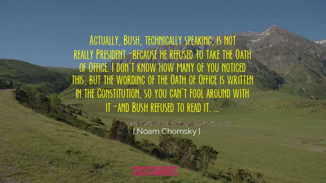 Wording quotes by Noam Chomsky