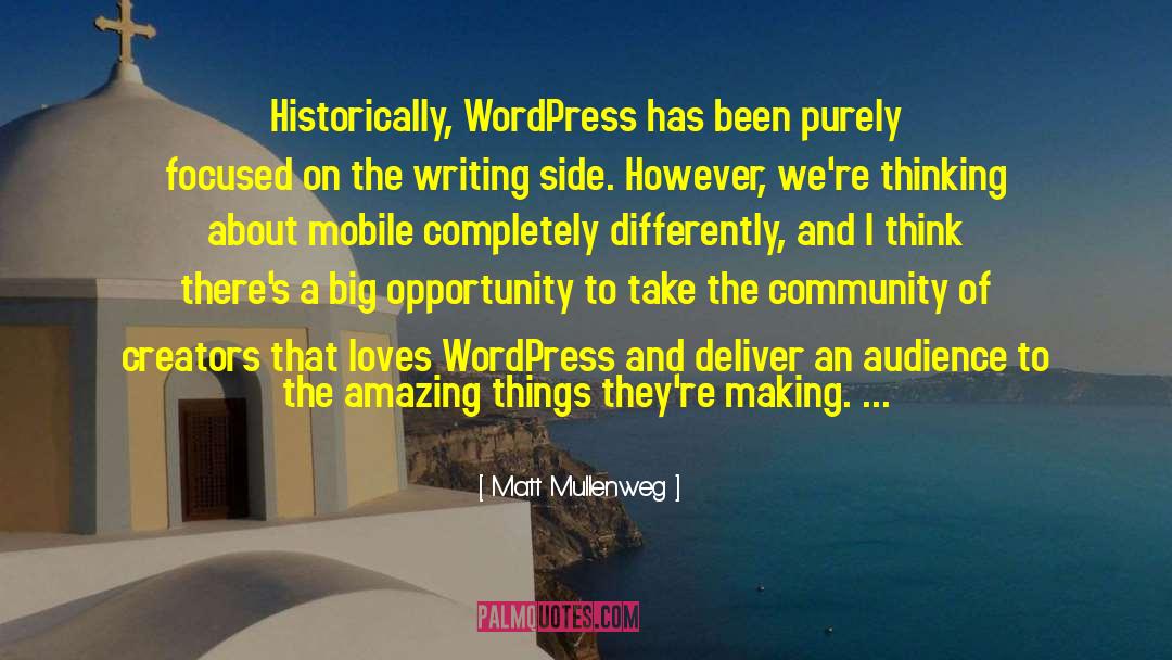 Wordpress quotes by Matt Mullenweg