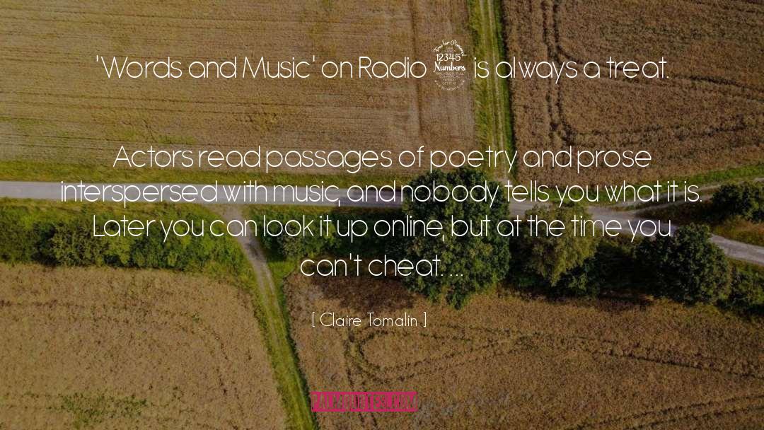 Words And Music quotes by Claire Tomalin