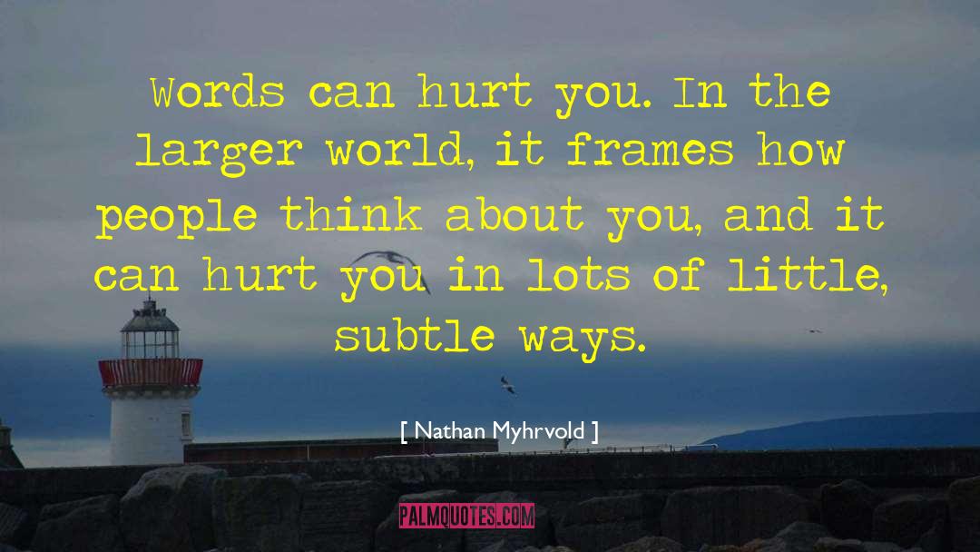 Words Can Hurt quotes by Nathan Myhrvold