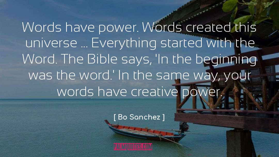 Words Have Power quotes by Bo Sanchez