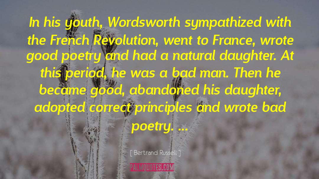 Wordsworth quotes by Bertrand Russell