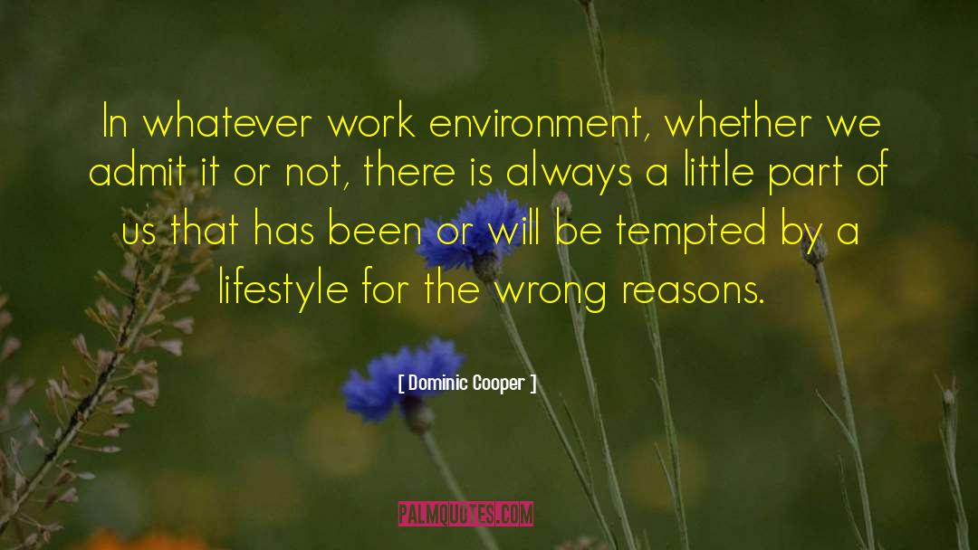 Work Environment quotes by Dominic Cooper