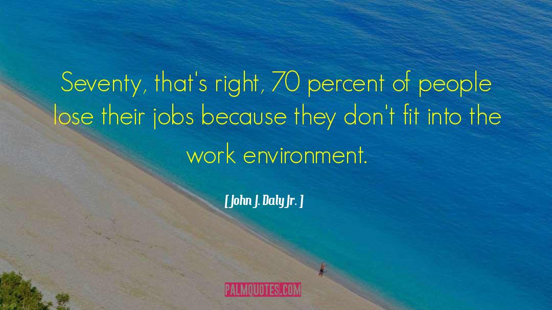 Work Environment quotes by John J. Daly Jr.