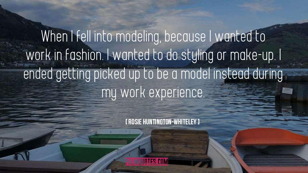 Work Experience quotes by Rosie Huntington-Whiteley