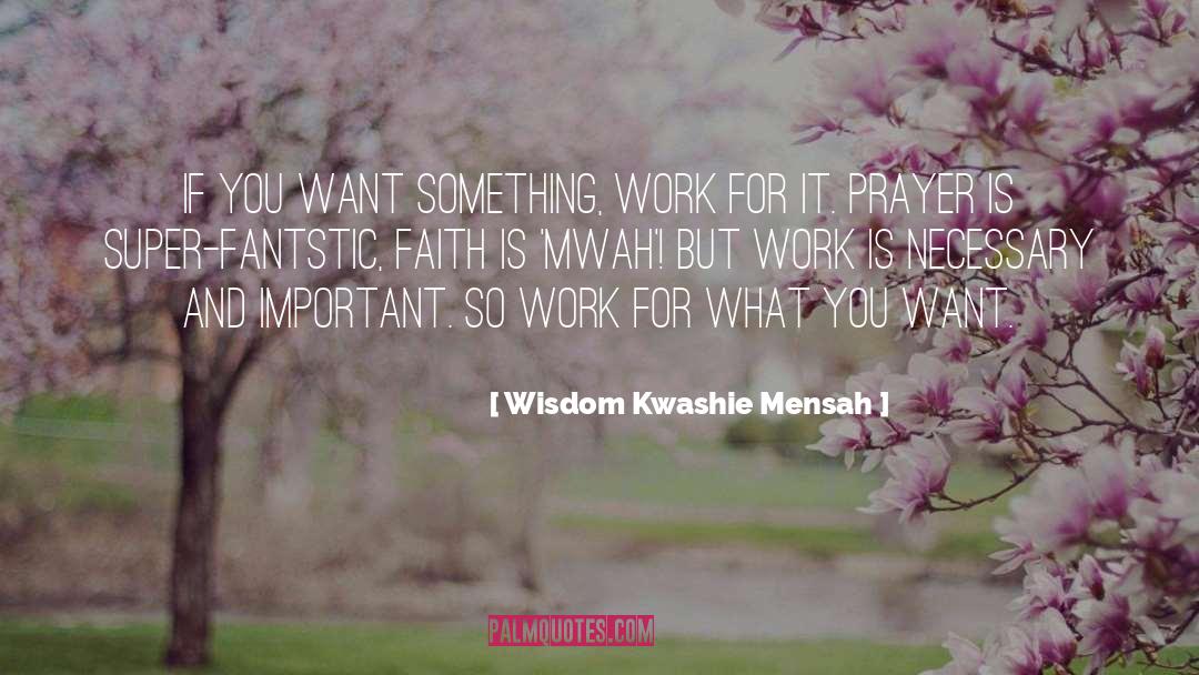 Work For What You Want quotes by Wisdom Kwashie Mensah