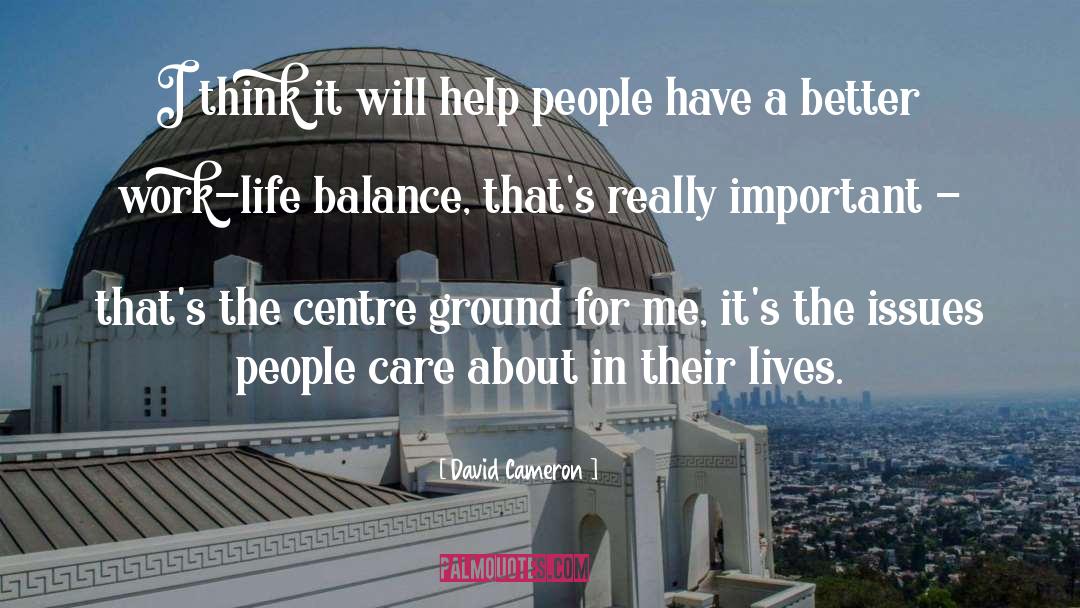 Work Life Balance quotes by David Cameron