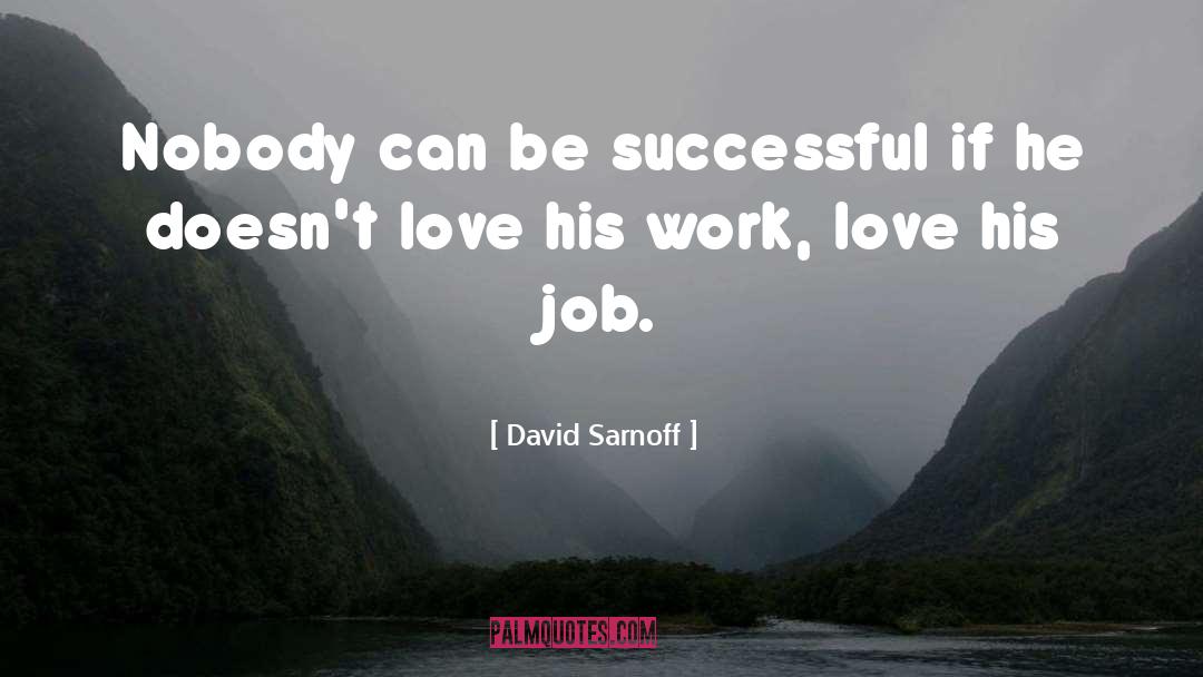 Work Love quotes by David Sarnoff
