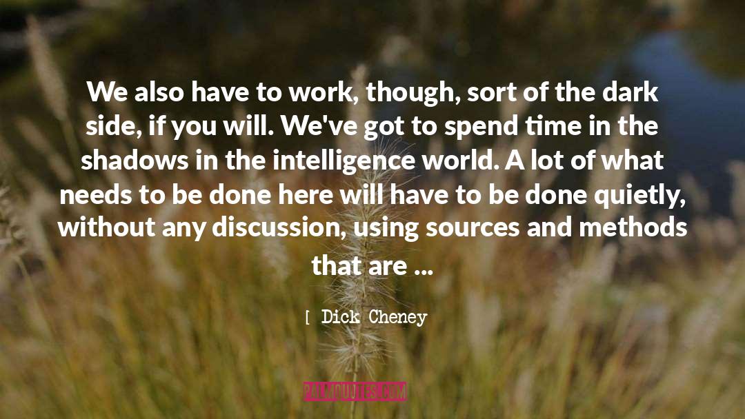 Work Quietly quotes by Dick Cheney