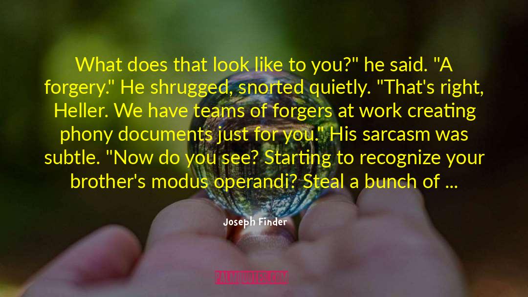 Work Quietly quotes by Joseph Finder