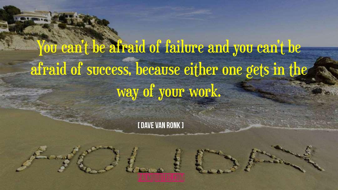 Work Success quotes by Dave Van Ronk