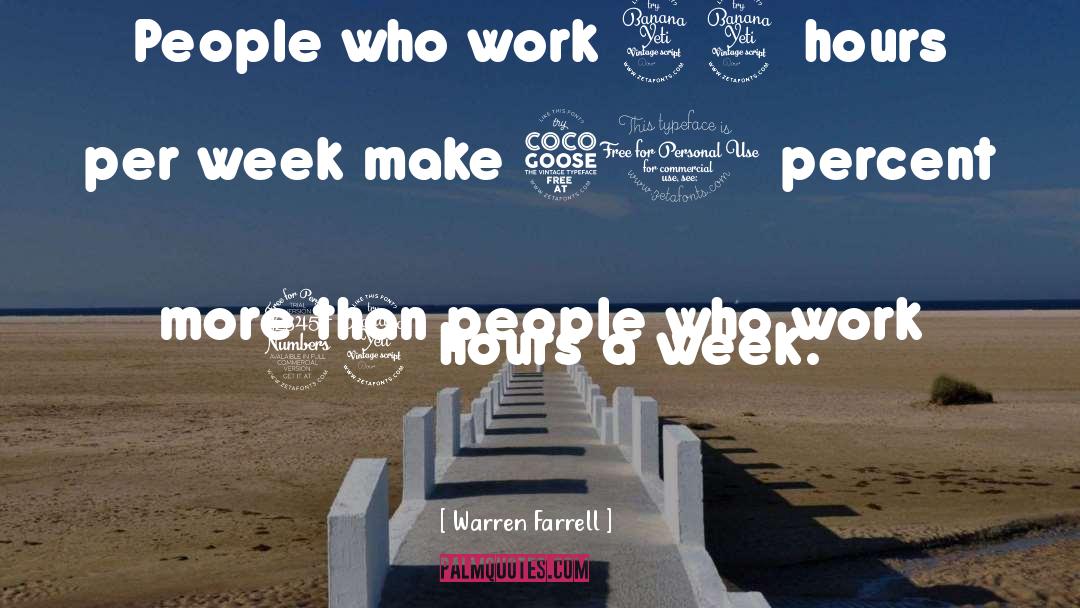 Work Week quotes by Warren Farrell