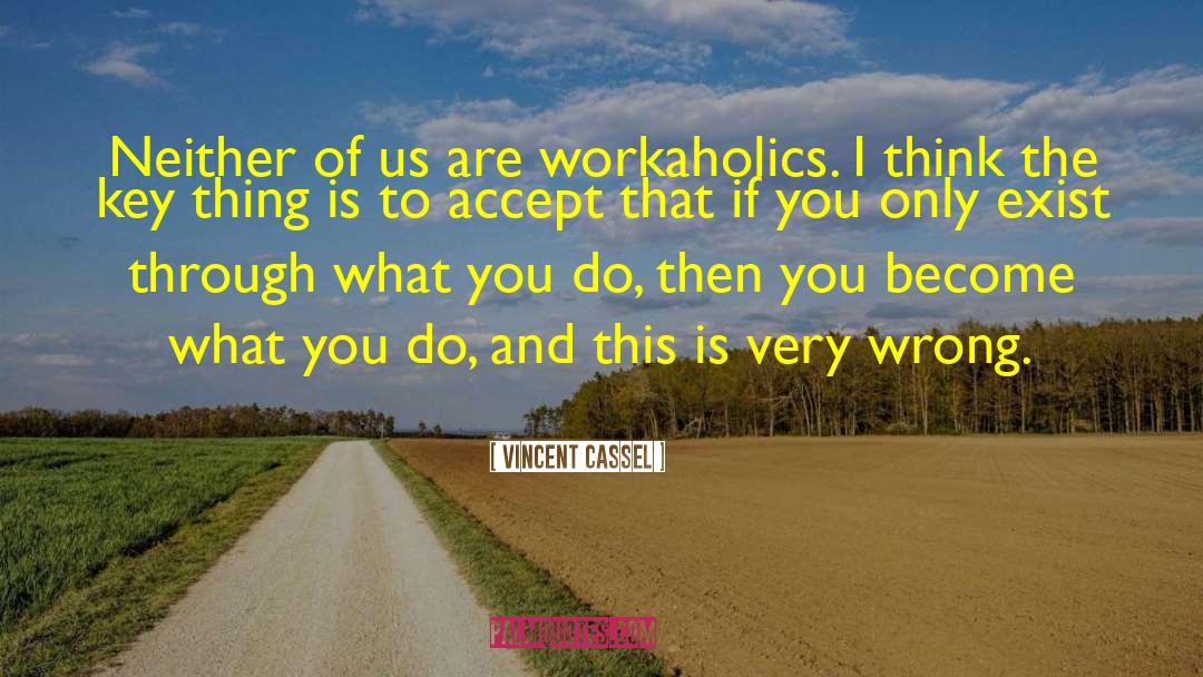 Workaholic quotes by Vincent Cassel