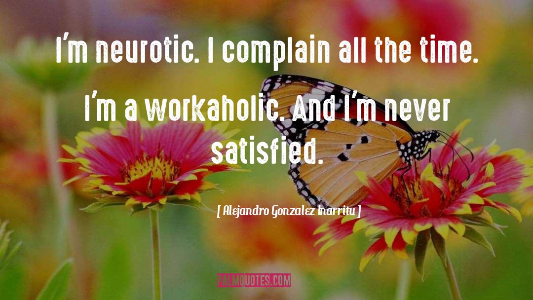 Workaholic quotes by Alejandro Gonzalez Inarritu