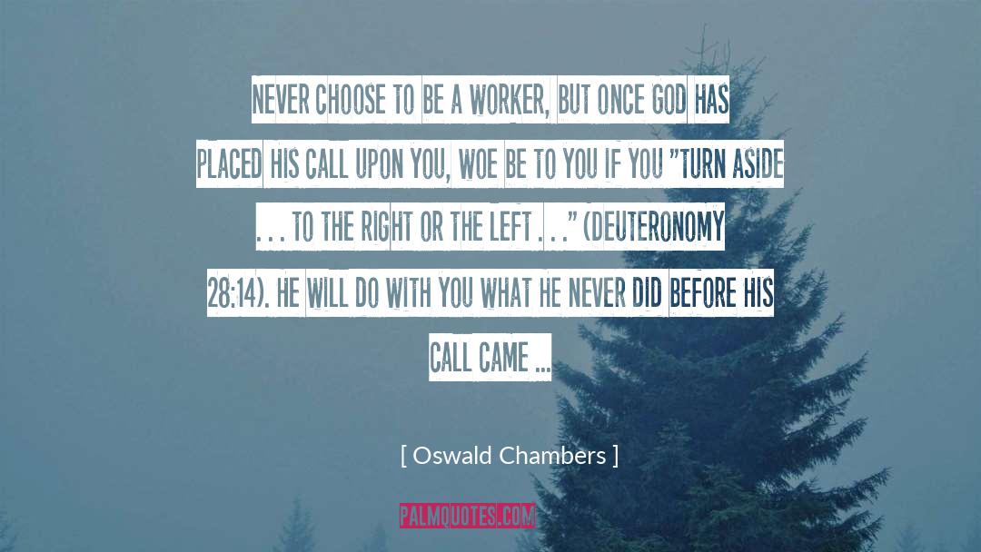 Worker quotes by Oswald Chambers